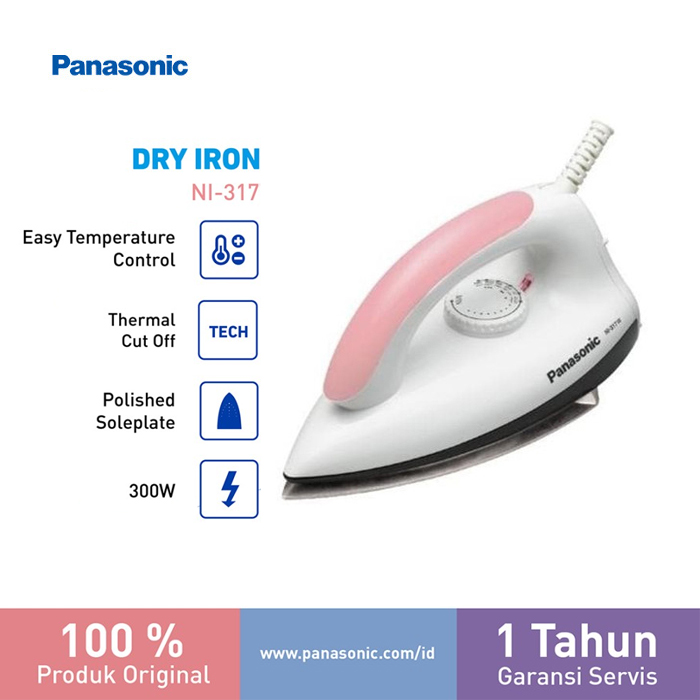 Panasonic Setrika Dry Iron NI-317WPSR - Putih